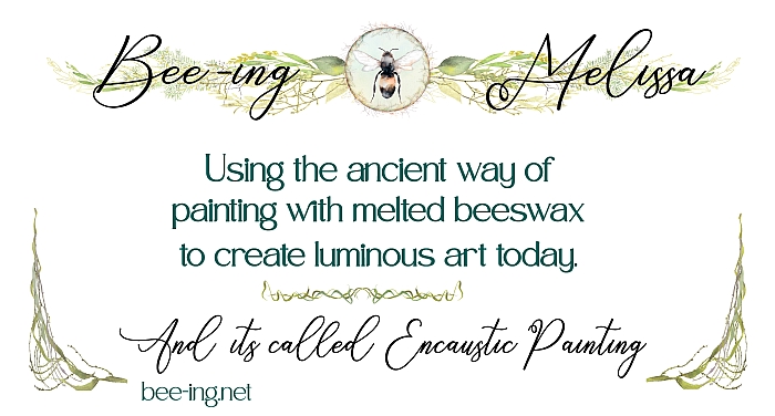 Bee-ing Melissa, Encaustic Painting